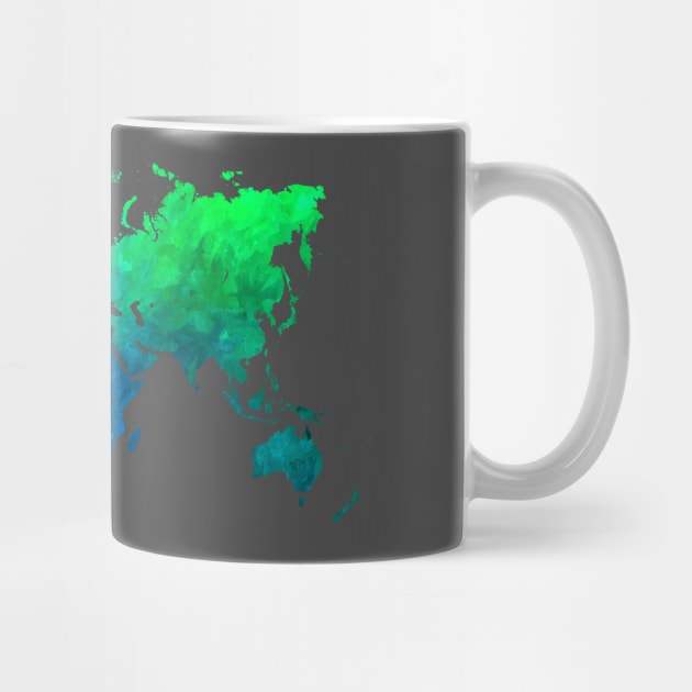 world map green blue #worldmap #map by JBJart